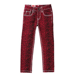 Havoc Denim Leopard  Jean Red & Black